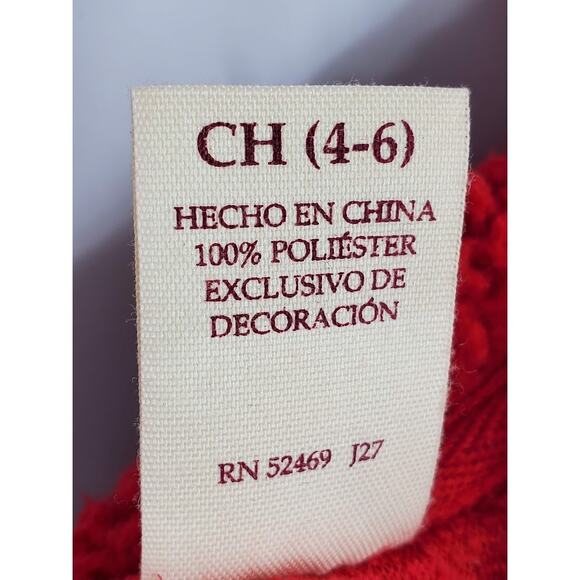 Sequin Reindeer 'Oh Deer' Red Christmas Fleece Top Sweater Small - Picture 4 of 7